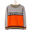 L&S Dont Eat My Skate Board Orange With Grey Sweatshirt 870