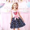 VKT Reversible Heart Sequin Contrast Bottom Pink Frock 7497