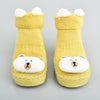 XB Cute Bear Face Mustard Socks Booties 2729