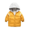 Mothers Baby Bear Long Style Hooded Mustard Puffer Jacket 3247