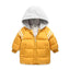 Mothers Baby Bear Long Style Hooded Mustard Puffer Jacket 3247