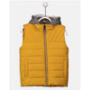 Yellow With Grey Cap Puffer Jacket 912