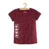 LS Never Look Back Maroon Tshirt 3527