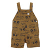 CRT Truck Print Brown Cotton Shorts Dungaree 4048