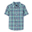 PLC Green Blue White Small Check Half Sleeves Casual Shirt 7101