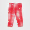 SFR Glitter Flower Red Gingham Check Legging 2334