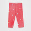 SFR Glitter Flower Red Gingham Check Legging 2334