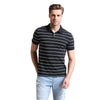 GAP Stripe Pique Polo Shirt Black (Label Removed)