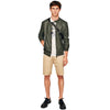 ZR Man Faux Leather Jacket Green