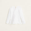 MNG Ruffled Message Girls White Top 1203