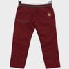 SM Maroon Cotton Joggers Strip Belt 1154