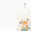 ZR Girls Glitter Butterfly Off-White Top