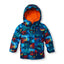 PLC Multi Dinosaur Blue puffer jacket With Inner Fleece 7950