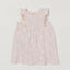 HM White Flowers & Butterfly Print Baby Pink Frill Sleeves Frock 3946