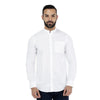 SPL Basics Mandarin Collar Linen Casual Shirt Bright White 422
