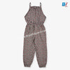 B.X Check With flowers Lenan Brown & Black Jumpsuit 9717