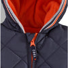 BBL Orange Contrast Blue Puffer Jacket 2832