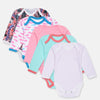 Little One 5 Pack Goirls Design 2 BodySuits 10718