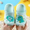 Cute Baby Dino badge Pastel Green Clogs 9411