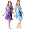 Night Glow Frozen Anna & Elsa Purple Frock 9702