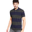 GAP Rugby Blue And Grey Stripe Pique Polo Shirt (Label Removed)
