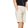 ZR Men White Basic Plush Bermuda Shorts