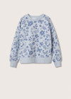 MNG Blue Floral Print Light Blue Sweatshirt 9891