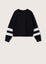 MNG 2 Strips Sleeves Black Sweatshirt 9894