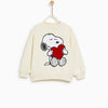 ZR Kids Ecru Snoopy Sweatshirt 11756