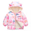 LD Alphabets Pink Puffer Jacket 8243