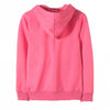 L&S Full Name Print Florescent Pink Zipper Hoodie 627