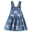 OSH Denim Look Floral Print Cotton Blue Frock 9707