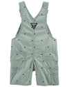 OSHKSH All over Little Dinos Print Pale Green Cotton Dungaree 11128
