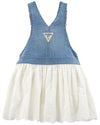 OSH Chicken Kari White Bottom Denim Blue Frock 9709