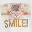 TX Glitter Smile CAT White Tshirt 1761
