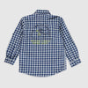 LC WK Blue & White Box Check Full Sleeves Casual Shirt 3921