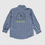 LC WK Blue & White Box Check Full Sleeves Casual Shirt 3921