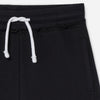 LFT Plain Black Shorts with White Cord 2079