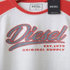 DSL Red Raglan Sleeves White Tshirt 1784