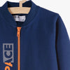 51015 Into Space Orange Zip Navy Blue Mock Neck Zipper 2790