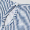 HM I Love Dad White & Blue Stripe Loose Top 4057