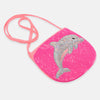 Silver Dolphin Sequence Pink Mini Purse 1572