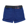 OM Zebra Cord Contrast Belt Blue Shorts 1693