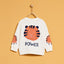 ZR Happy Tiger Face Off White Sweatshirt 3080