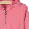 LS Small Logo Plain Pink Zipper Hoodie 3294
