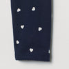 HM White Heart Print Navy Blue Short Legging 7172
