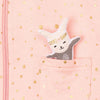 51015 Rabbit Pocket Glitter Dots Pink Zipper 2792