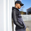 B&H Black & Grey Zipper Hoodie with Sleeves Tape 3046