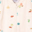 51015 Sea Life Fish Print White Zipper 2795