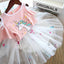 Anc Lala Tea-Pink Unicorn With White Skirt Set 1753